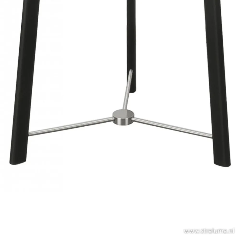 Design staande lamp zwart staal dimbaar