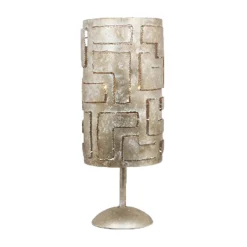 Design tafellamp ambachtelijk zilver