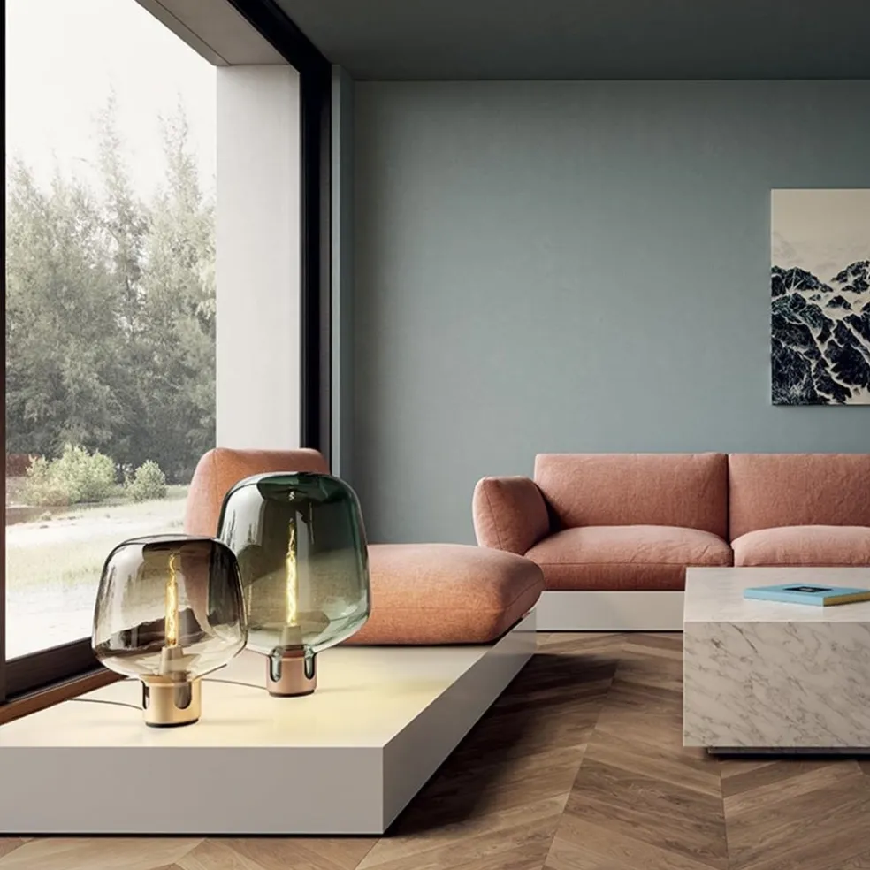 Design tafellamp Flar large terra/turqoise