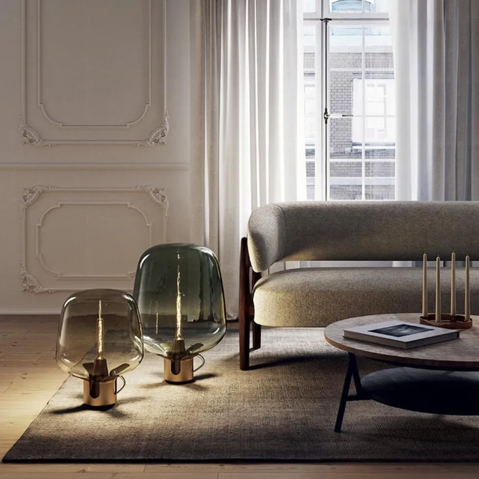 Design tafellamp Flar large terra/turqoise