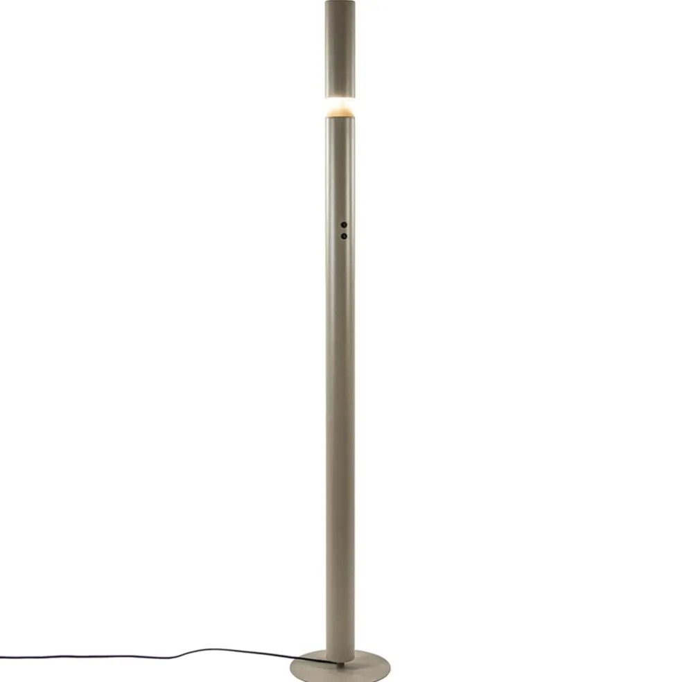 Design vloerlamp beige up+down