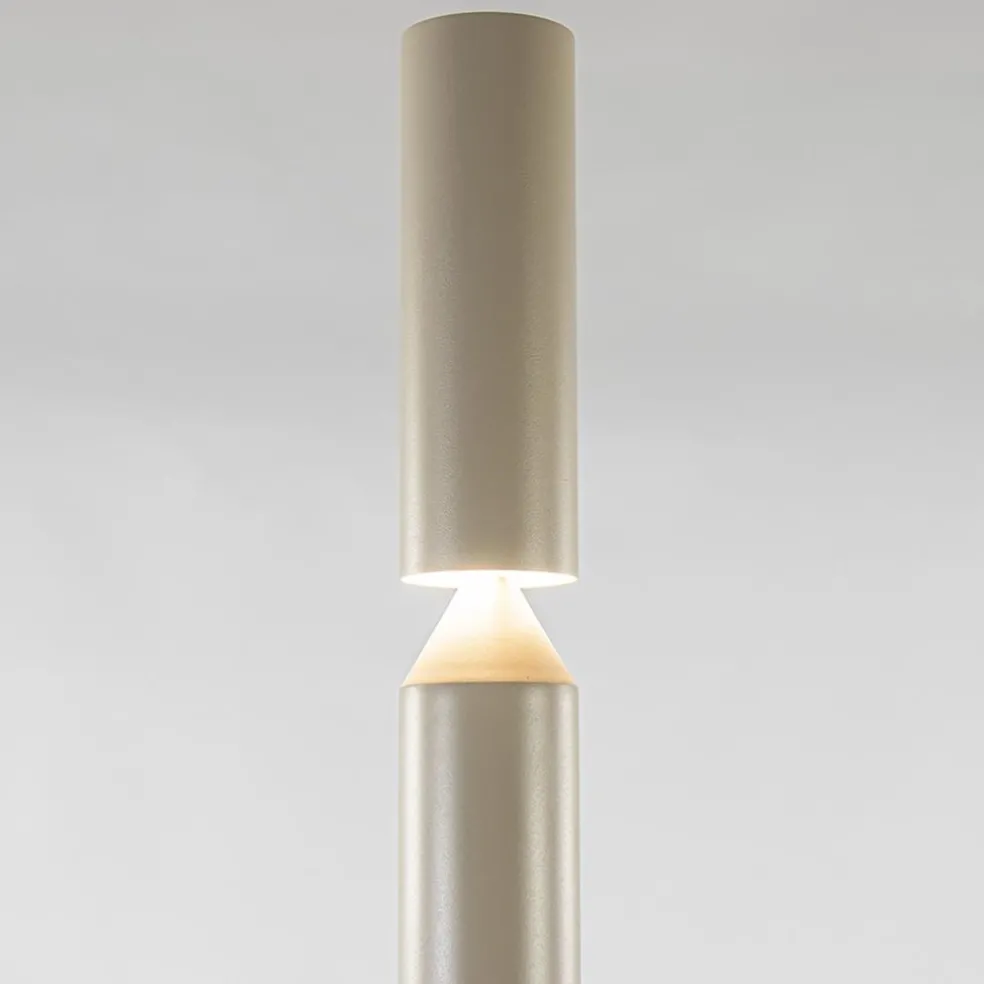 Design vloerlamp beige up+down