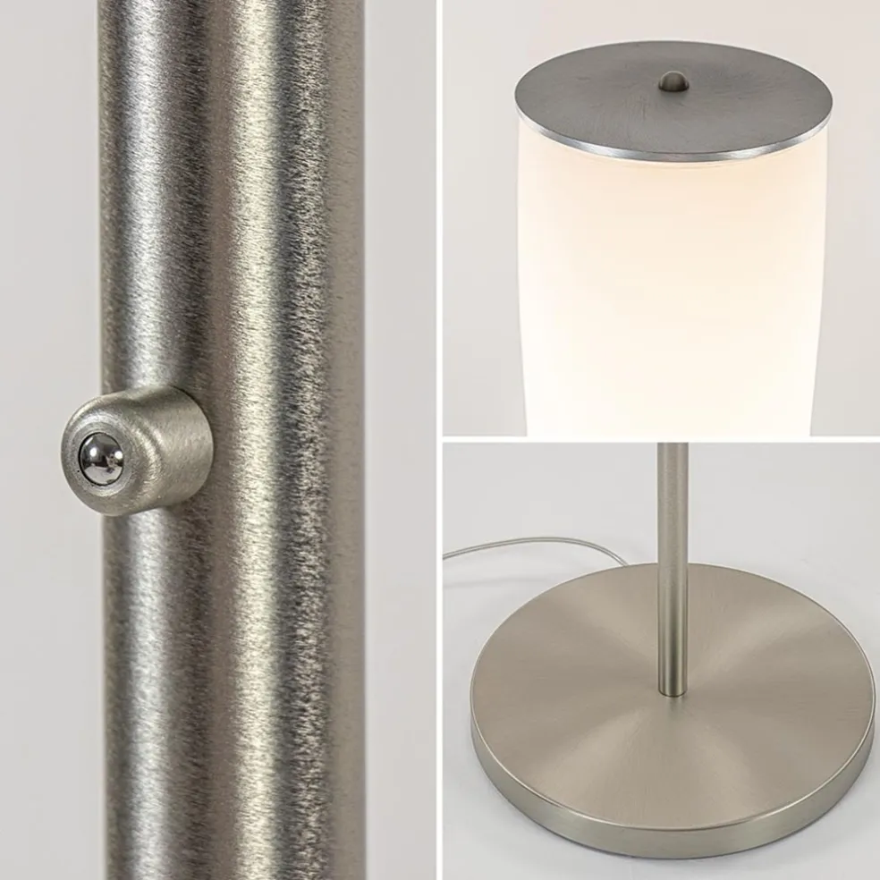 Design vloerlamp cilinder opaal glas met dimbaar LED