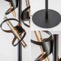 Design vloerlamp mat zwart metaal inclusief LED