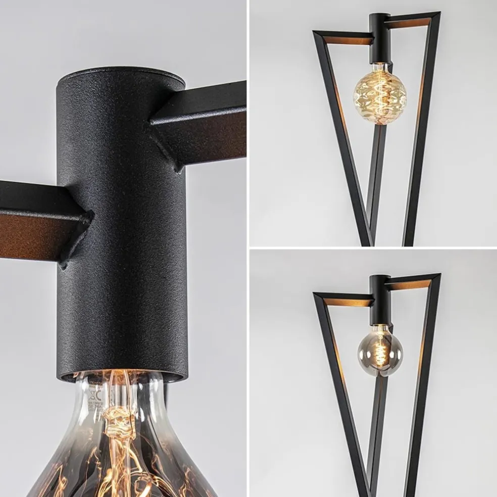 Design vloerlamp Taranto zwart metaal dimbaar
