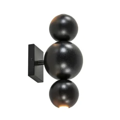 Design wandlamp textured black inclusief LED
