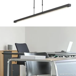 Dim to warm LED hanglamp-balk zwart