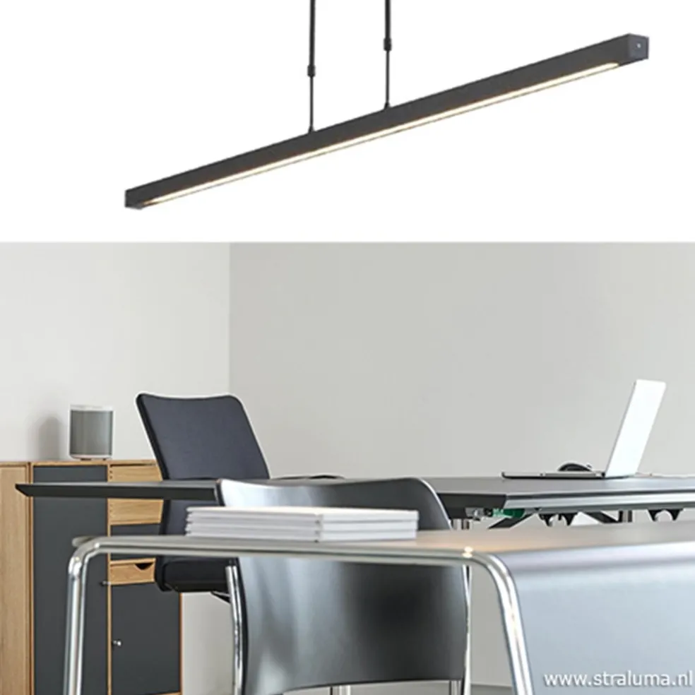 Dim to warm LED hanglamp-balk zwart