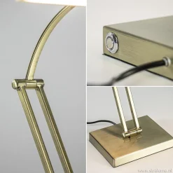 Dimbare LED bureaulamp brons verstelbaar