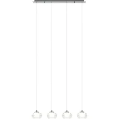 Dimbare LED hanglamp chroom met helder glas