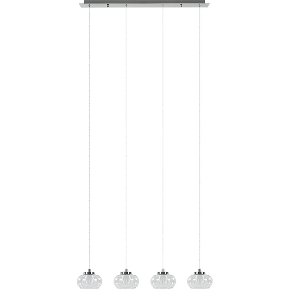 Dimbare LED hanglamp chroom met helder glas