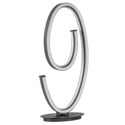 Dimbare LED tafellamp mat zwart ovaal