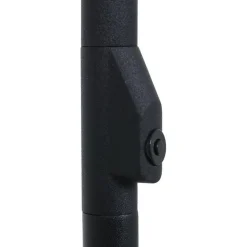 Dimbare LED vloerlamp zwart met witte schotels