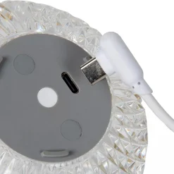 Dimbare tafellamp transparant/goud oplaadbaar