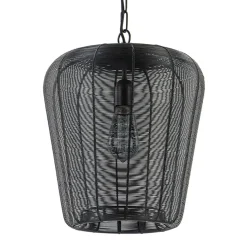 Draad hanglamp Adeta mat zwart Ø31 cm
