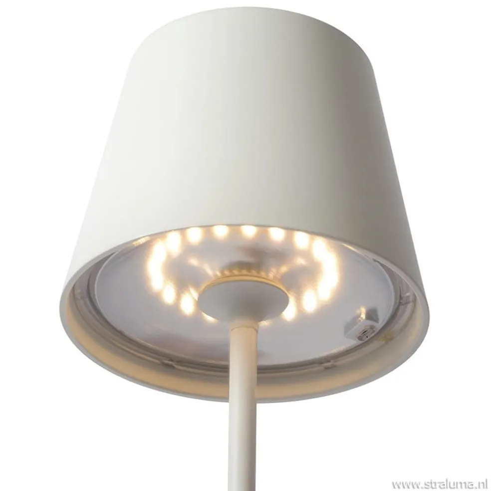 Draadloze tafellamp wit met dimbaar LED