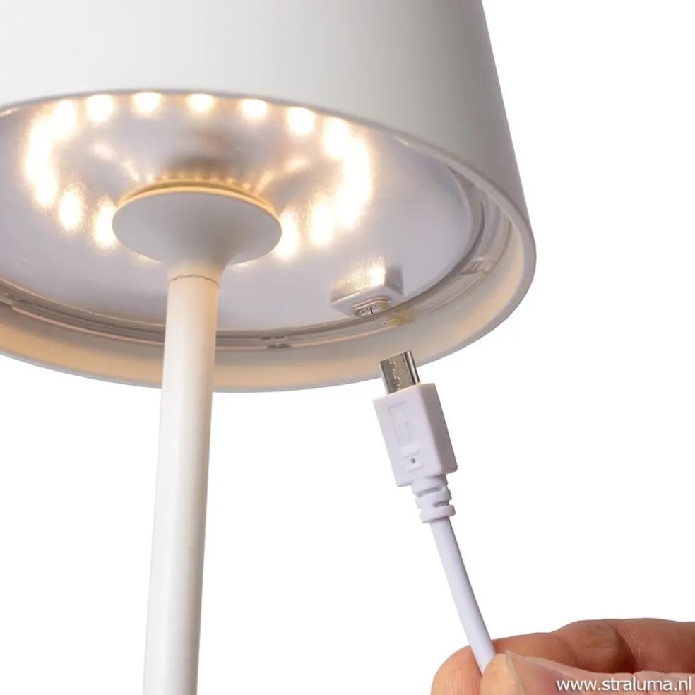 Draadloze tafellamp wit met dimbaar LED