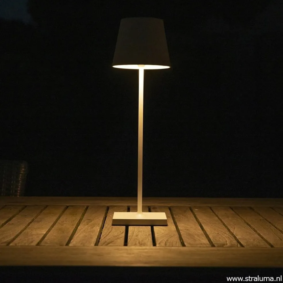 Draadloze tafellamp wit met dimbaar LED