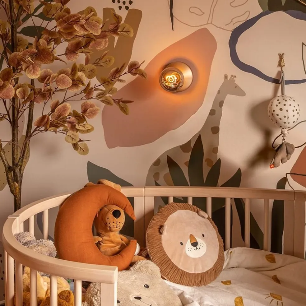 Draadloze wandlamp oplaadbaar goud met smoke