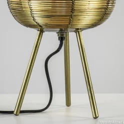 Driepoot tafellamp antiek brons Light & Living