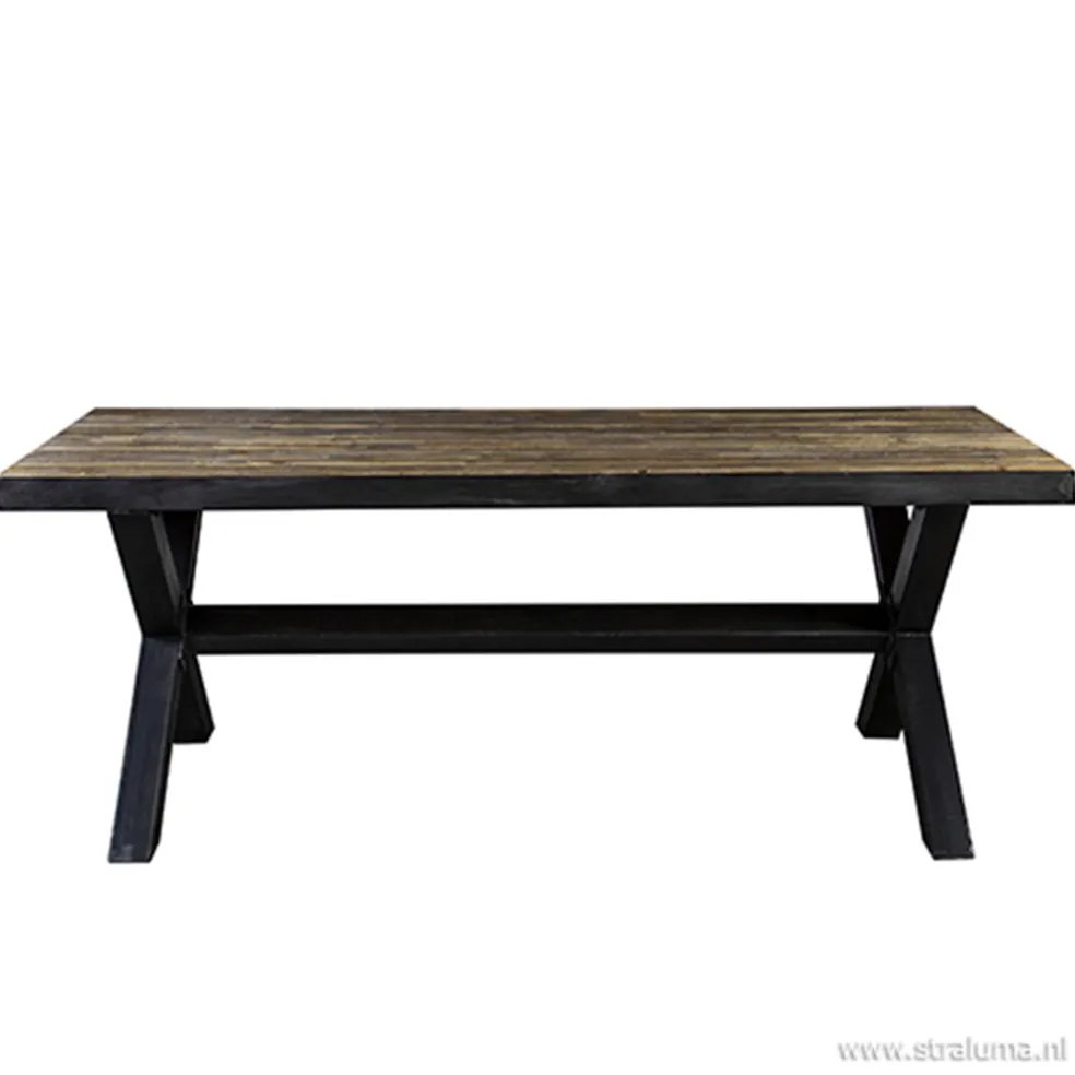 Eettafel Light & Living zink/hout