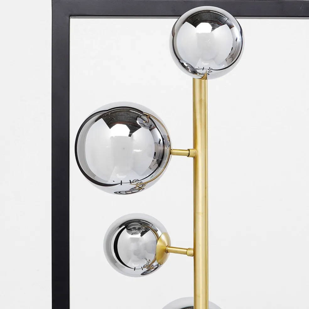 Elegante luxe vloerlamp met 6 glazen bollen
