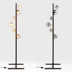 Elegante luxe vloerlamp met 6 glazen bollen