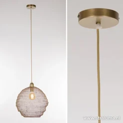 Gaas hanglamp Nina mat goud