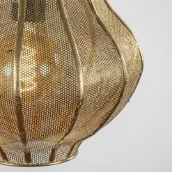 Gouden Oosterse hanglamp Micha met ketting Light & Living