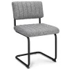 Grijze eetkamerstoel met zwart frame