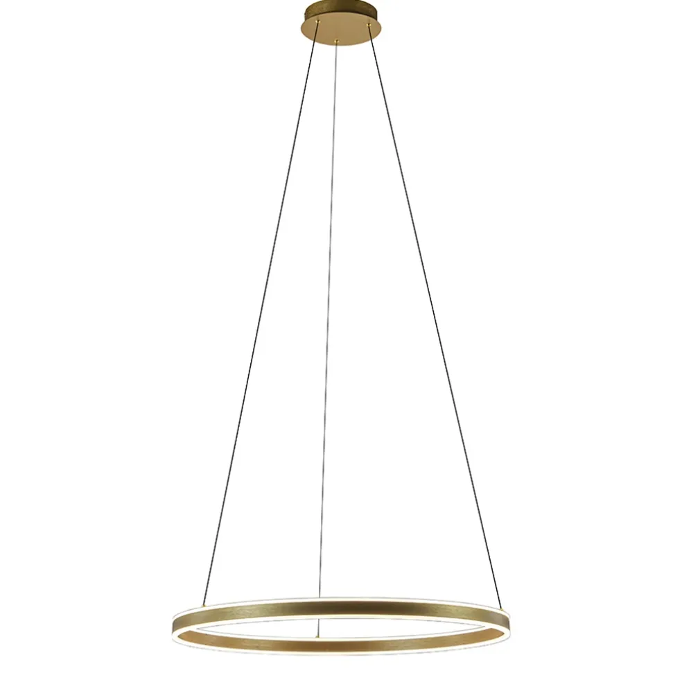 Grote design hanglamp LED gouden ring