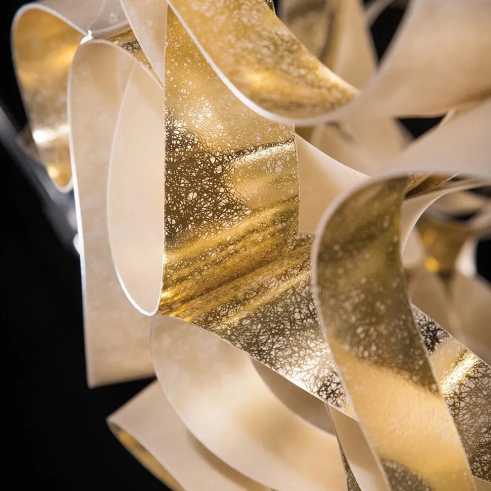 Grote design hanglamp Quantica goud