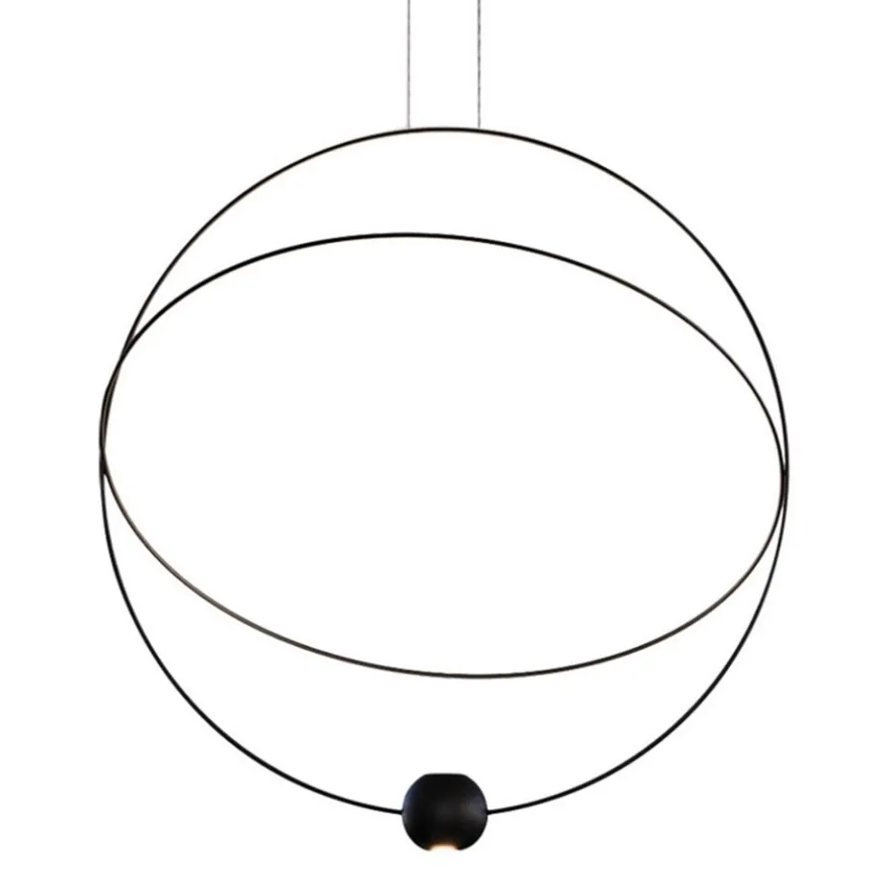 Grote design hanglamp ring met LED spot