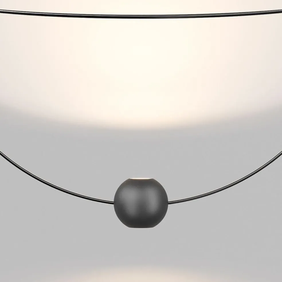 Grote design hanglamp ring met LED spot