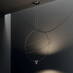 Grote design hanglamp ring met LED spot