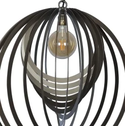 Grote design hanglamp ringen platinum 80 cm