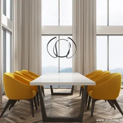 Grote design hanglamp zwart LED