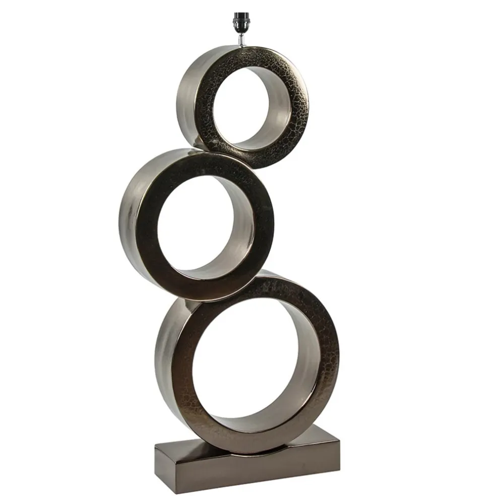 Grote design lampvoet Circles brons exclusief kap