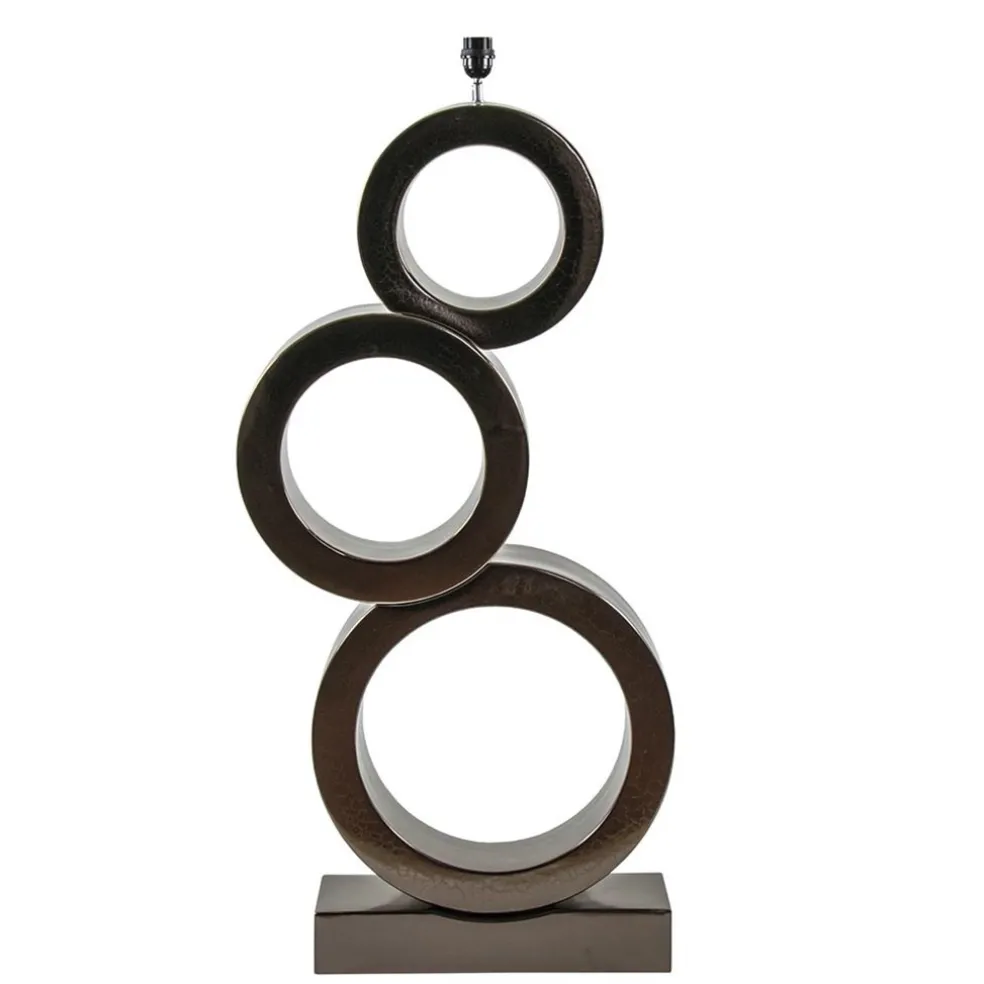 Grote design lampvoet Circles brons exclusief kap