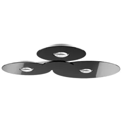 Grote design LED plafondlamp Bugia Mega glossy zwart