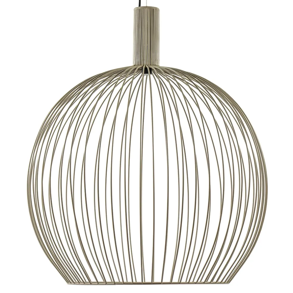 Grote draad hanglamp mat zand 70 cm