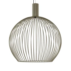 Grote eettafelhanglamp draad mat zand