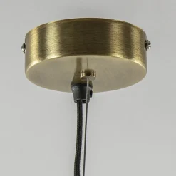 Grote hanglamp Finou antiek brons met zwart