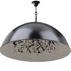 Grote koepel hanglamp met kristal Ø90 cm