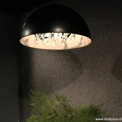 Grote koepel hanglamp met kristal Ø90 cm