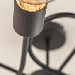 Grote 5-lichts plafondlamp zwart exclusief lichtbronnen