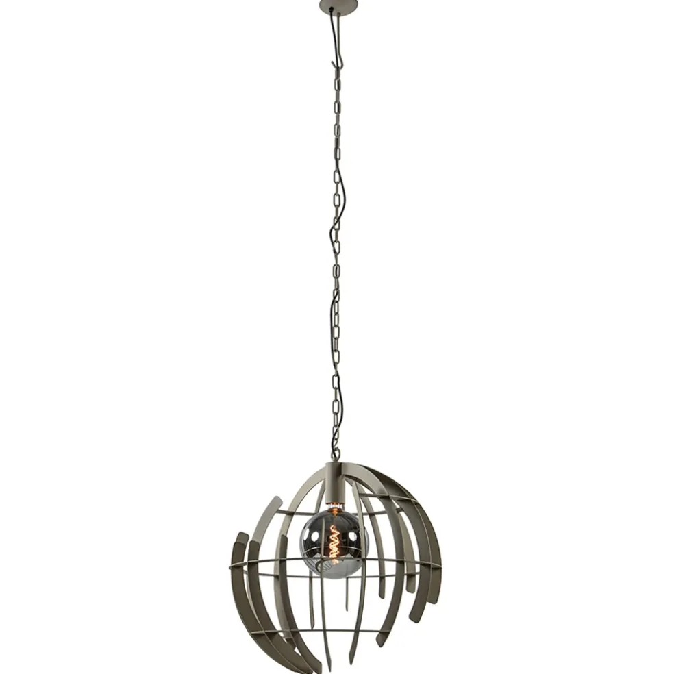 Grote metalen hanglamp Terra quartz 60 cm