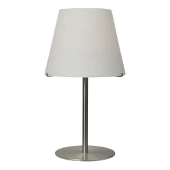 Grote moderne tafellamp Calabro nikkel glas