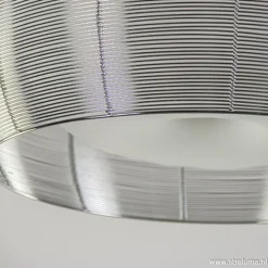 Grote plafonnière zilver met chroom 50