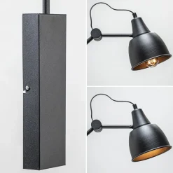 Grote retro wandlamp met zwarte kap verstelbaar